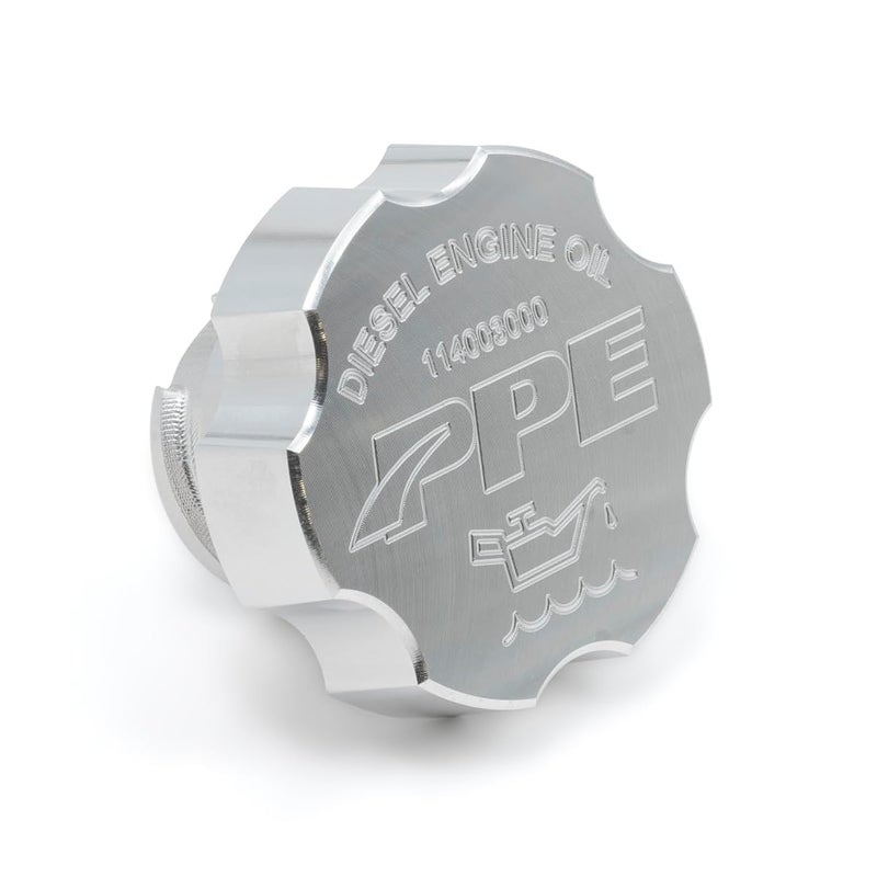 Pacific Performance Engineering PPE BILLET ALUMINUM ENGINE OIL FILLER CAP 114003000 (FITS 2001 2002 2003 2004 2005 2006 2007 2008 2009 2010 2011 2012 2013 2014 2015 2016 2017 2018 GM GMC DURAMAX 6.6L) - Image 1